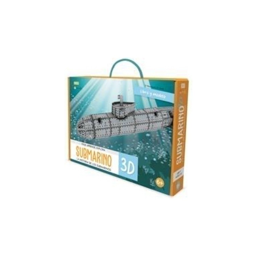 PUZLE 3D Y LIBRO SASSI MANOLITO BOOKS CONSTRUYE EL SUBMARINO 3D  (+6 años)