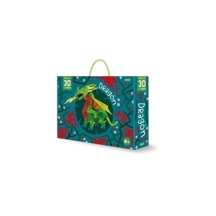 PUZLE 3D Y LIBRO SASSI MANOLITO BOOKS DRAGON 3D  55 PIEZAS (+5 años)