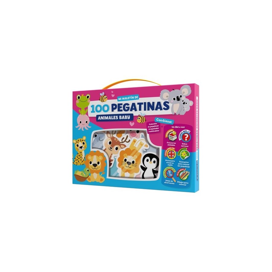JUEGO IMAGILAND MALETIN 100 PEGATINAS ANIMALES BABY