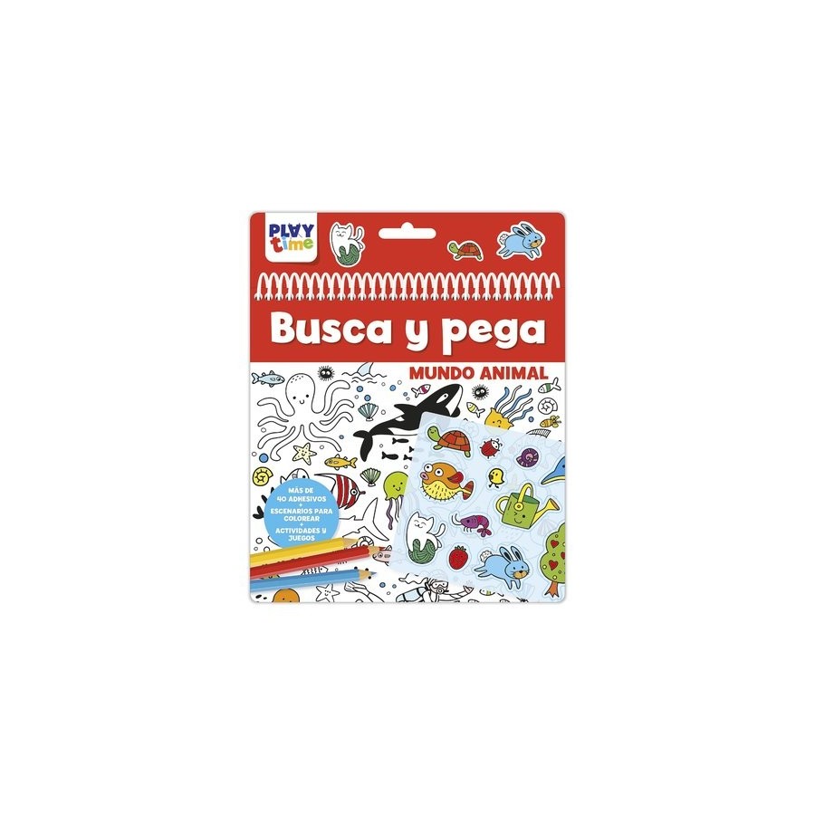 JUEGO IMAGILAND PLAYTIME  BUSCA Y PEGA MUNDO ANIMAL