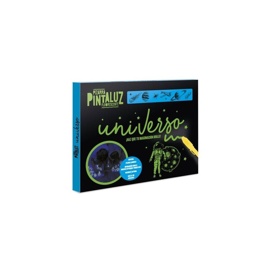 JUEGO IMAGILAND PIZARRA PINTALUZ FLUORESCENTE UNIVERSO