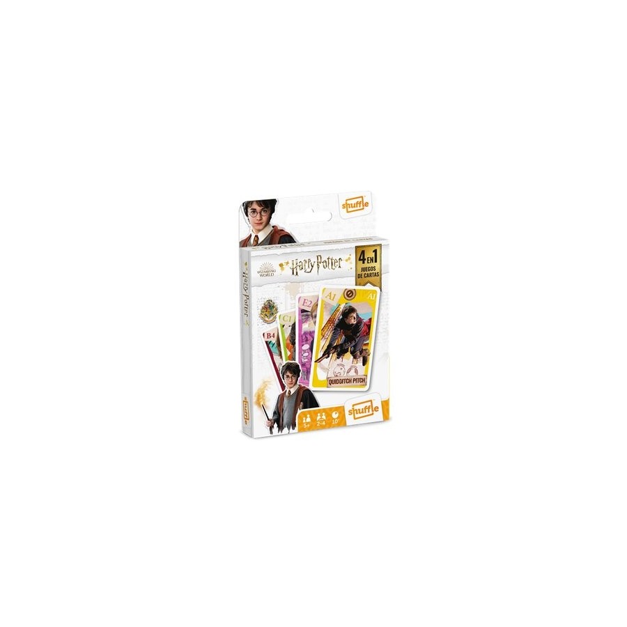 JUEGO CARTAMUNDI SHUFFLE FUN 4 IN 1 HARRY POTTER
