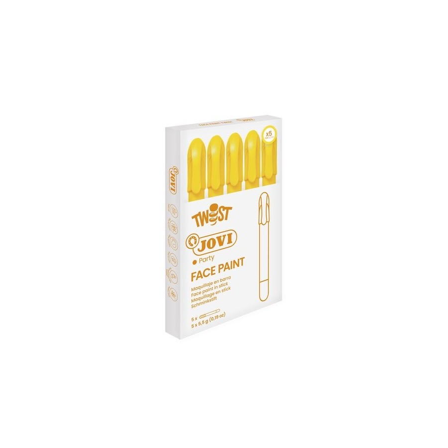 MAQUILLAJE JOVI BARRA TWIST MAKE de 5,5 g CAJA de 5 AMARILLO