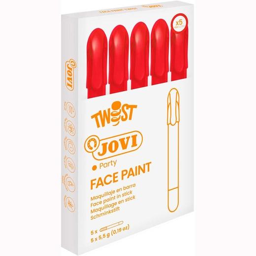 MAQUILLAJE JOVI BARRA TWIST MAKE de 5,5 g CAJA de 5 ROJO