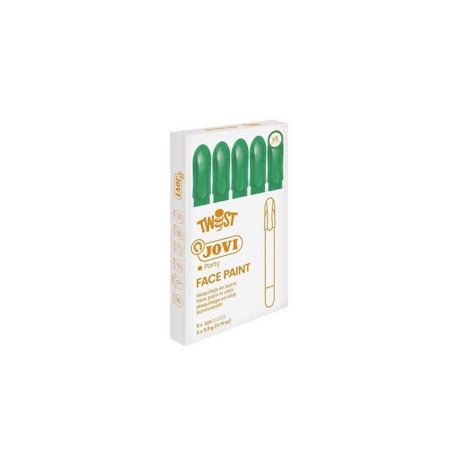 MAQUILLAJE JOVI BARRA TWIST MAKE de 5,5 g CAJA de 5 VERDE