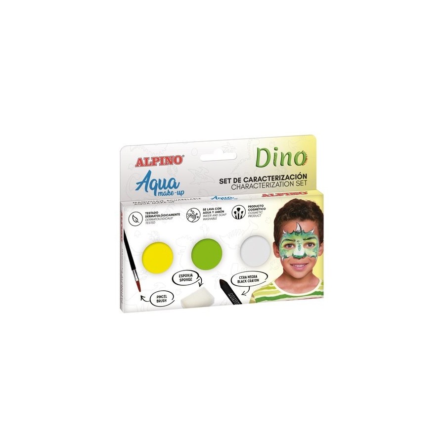 MAQUILLAJE ALPINO MAKE-UP POLVERA AQUA SET DE CARACTERIZACION DINO