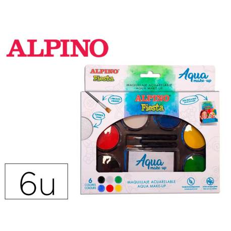 MAQUILLAJE ALPINO PALETA ACUARELABLE PRO ESTUCHE DE 6
6 POLVERAS x 5gr.
2 PINCELES
1 ESPONJA
1 FOLLETO PASO A PASO
