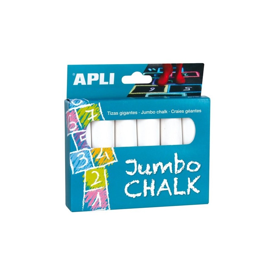 TIZAS APLI JUMBO BLANCAS CAJA de 6