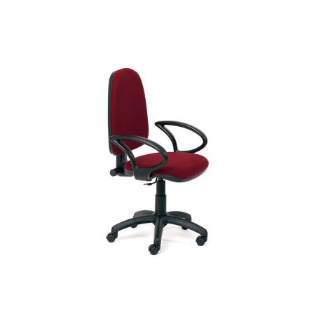 SILLA ROCADA TELA IGNIFUGA RD-930/2 GRANATE CON BRAZOS