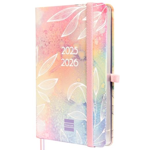 AGENDA ANUAL (2025-26) FINOCAM 18 MESES INTERNACIONAL MINIMAL COSIDA tapa EXTRADURA S/V APAIS. M3 100x150 con GOMA PRETTY