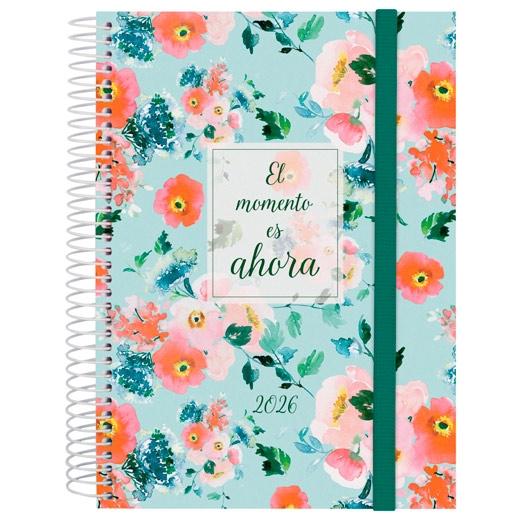 AGENDA ANUAL (2026) FINOCAM ESPIRAL DESIGN COLLECTION ESPIRAL tapa PP con GOMA E10 155x212 D/P AHORA