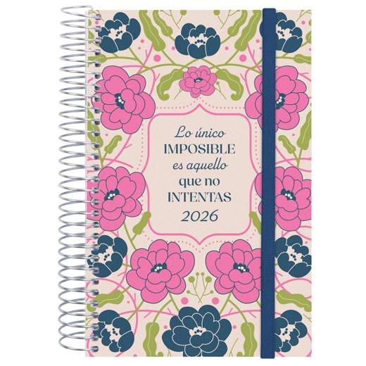 AGENDA ANUAL (2026) FINOCAM ESPIRAL DESIGN COLLECTION ESPIRAL tapa PP con GOMA E5 117x181 D/P IMPOSIBLE