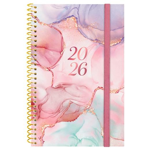AGENDA ANUAL (2026) FINOCAM ESPIRAL DESIGN COLLECTION ESPIRAL tapa PP con GOMA E5 117x181 S/V APAIS. GOLDY