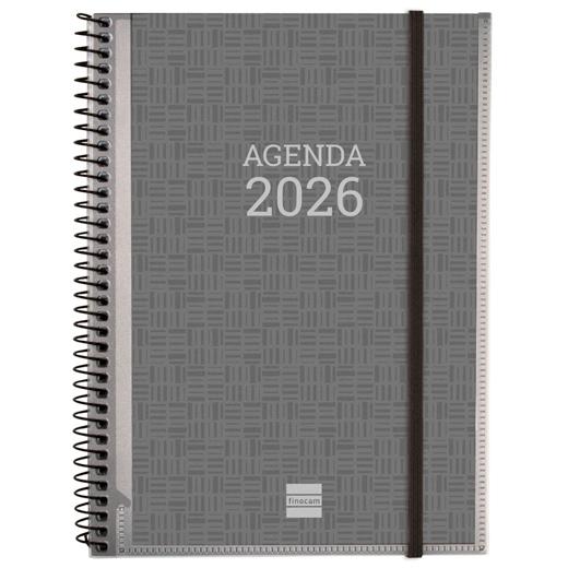AGENDA ANUAL (2026) FINOCAM ESPIRAL PERSONALIZABLE ESPIRAL tapa PP con GOMA E10 155x212 S/V