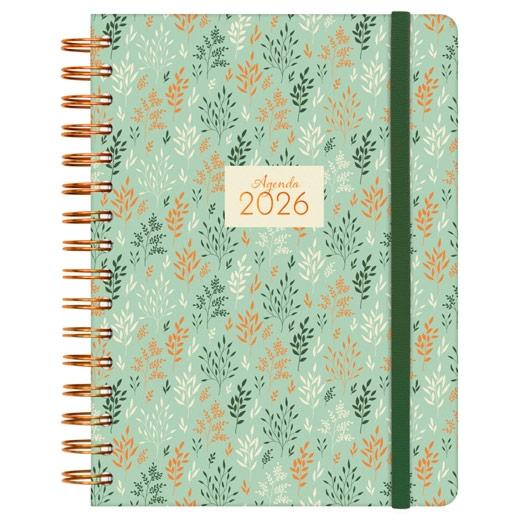 AGENDA ANUAL (2026) FINOCAM ESPIRAL YOU WIRE-O tapa EXTRA con GOMA E10 155x212 D/P TRIGO