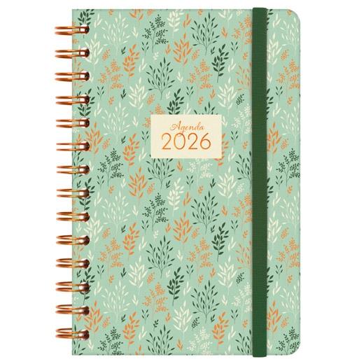 AGENDA ANUAL (2026) FINOCAM ESPIRAL YOU WIRE-O tapa EXTRA con GOMA E5 117x181 S/V APAIS. TRIGO