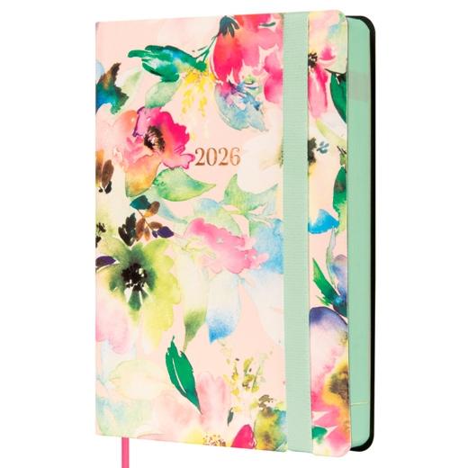 AGENDA ANUAL (2026) FINOCAM FLEXI JOY COSIDA tapa FLEXIBLE con GOMA F4 118x168 D/P BLOOM