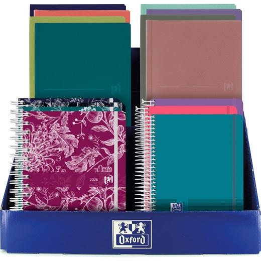 AGENDA ANUAL (2026) OXFORD COLORFUL SURTIDO EXPOSITOR DE 24
5x 400201726 MODERN PASTEL A5 D/P
5x 400201727 MODERN VIVOS A5 D/P
6x 400201732 ROMANCE A5 D/P
4x 400201728 LIVE&GO A5 D/P
4x 400201729 LIVE&GO A5 S/V