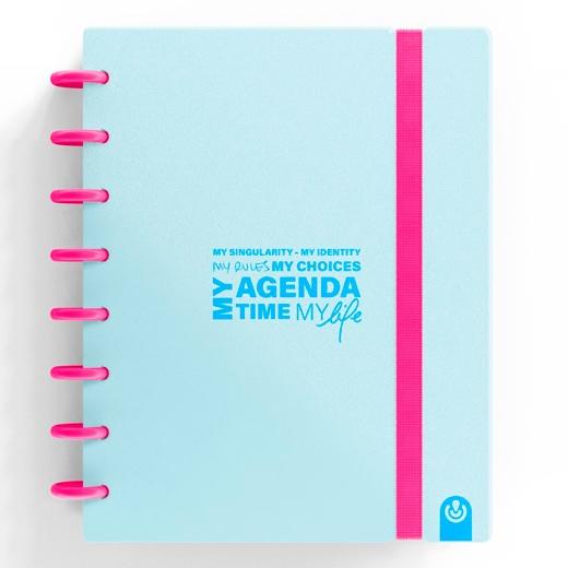 AGENDA CARCHIVO INGENIOX MY WEEK NO FECHADO tapa PP con GOMA A5 S/V NEON PASTEL AZUL