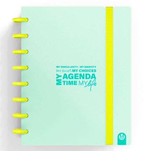 AGENDA CARCHIVO INGENIOX MY WEEK NO FECHADO tapa PP con GOMA A5 S/V NEON PASTEL MENTA