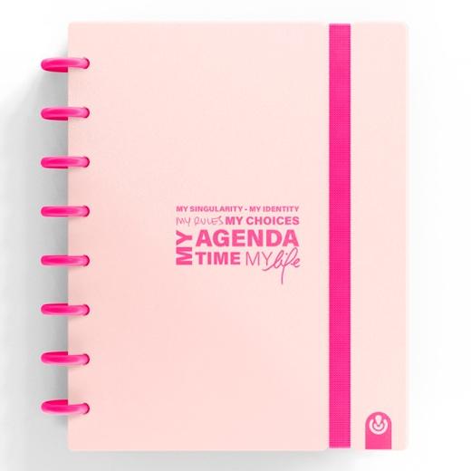 AGENDA CARCHIVO INGENIOX MY WEEK NO FECHADO tapa PP con GOMA A5 S/V NEON PASTEL ROSA