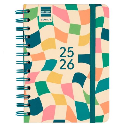 AGENDA ESCOLAR (2025-26) FINOCAM COSMO WIRE-O tapa EXTRA S/V APAIS. 8º 120x169 con GOMA KAI