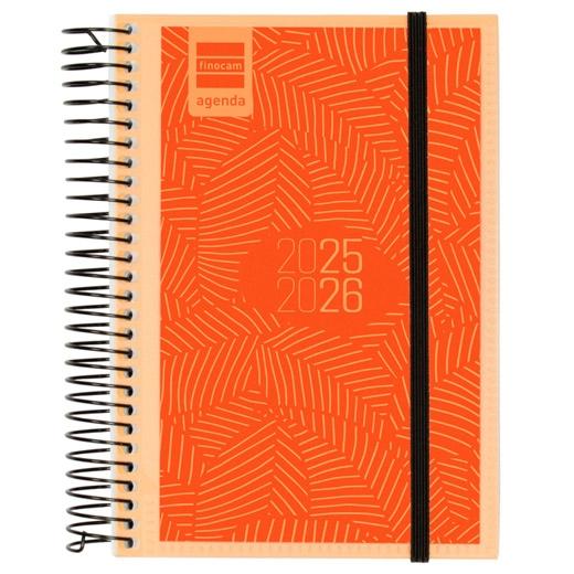 AGENDA ESCOLAR (2025-26) FINOCAM ESPIR ESPIRAL tapa PP D/P APAIS. E8 120x171 con GOMA PERSONALIZABLE