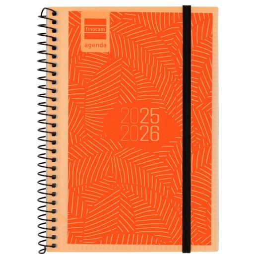 AGENDA ESCOLAR (2025-26) FINOCAM ESPIR ESPIRAL tapa PP S/V APAIS. E8 120x171 con GOMA PERSONALIZABLE