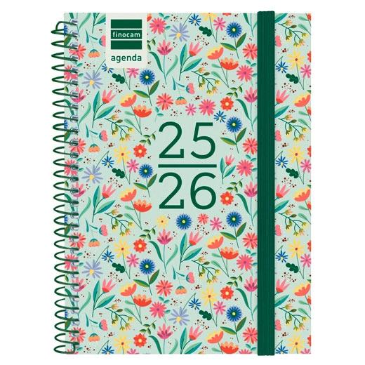 AGENDA ESCOLAR (2025-26) FINOCAM SECUNDARIA ESPIRAL tapa PP S/V APAIS. 4º 155x212 con GOMA FIORI