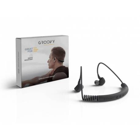 AURICULAR GROOVY BLUETOOTH TRUE WIRELESS SPORT NEGRO