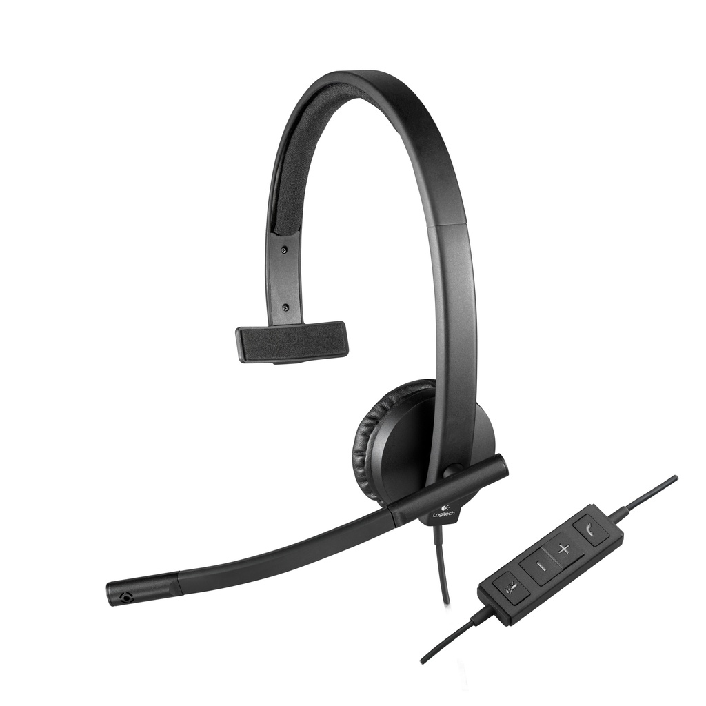 AURICULARES LOGITECH H570e CON MICROFONO ALAMBRICO MONOAURAL NEGRO