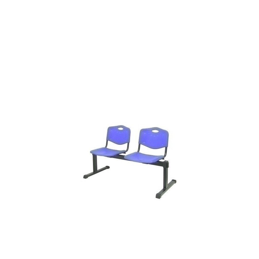 BANCADA PIQUERAS Y CRESPO ROBLEDO 2 PLAZAS ASIENTO Y RESPALDO PVC ROJO