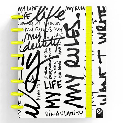 BLOC CARCHIVO INGENIOX EDIT MY LIFE tapa PP A5 80h 100g CUADRIC.5x5 AMARILLO