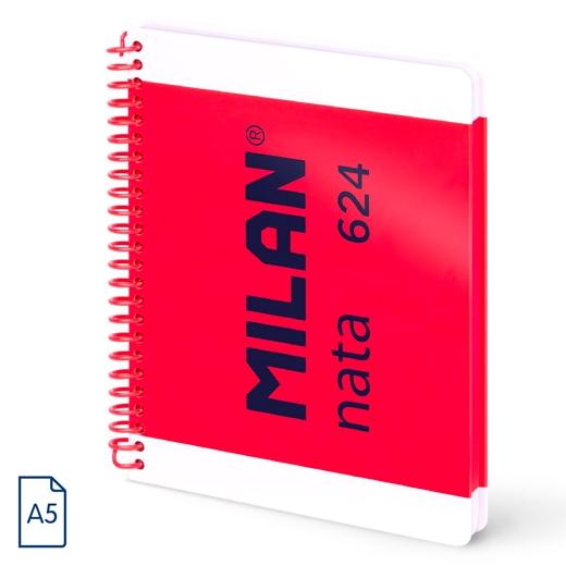 BLOC MILAN NATA 624 since 1918 tapa EXTRA A5 80h CUADRIC.5x5 95g ROSA