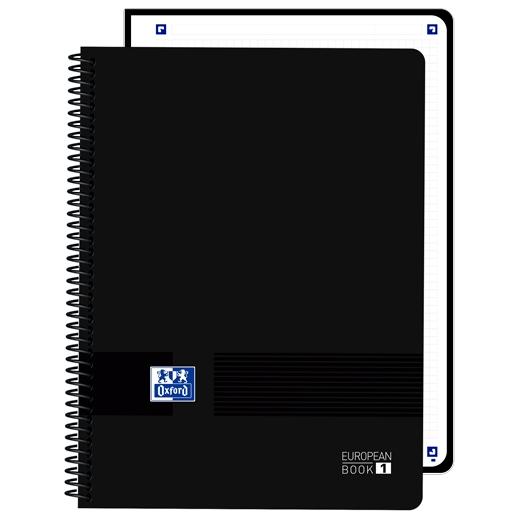BLOC OXFORD SCHOOL EU.BOOK 1 LIVE&GO micro.tapa PP A4+ 80h CUADRIC.5x5 90g NEGRO