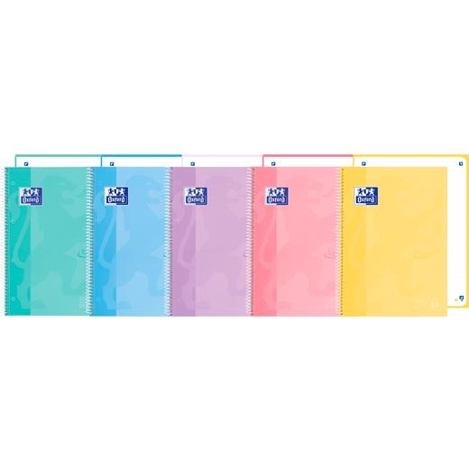BLOC OXFORD SCHOOL EU.BOOK 1 TOUCH micro.tapa EXTRA A4+  80h DOTS 90g SURTIDO PASTEL (5 col.)