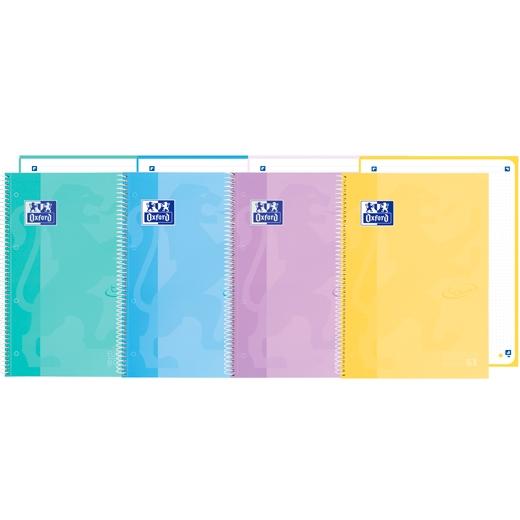 BLOC OXFORD SCHOOL EU.BOOK 1 TOUCH micro.tapa EXTRA A5+ 80h DOTS 90g SURTIDO PASTEL (4 col.)