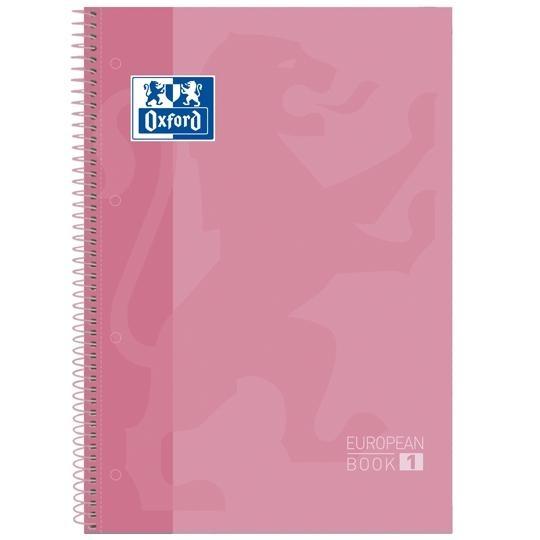 BLOC OXFORD SCHOOL EU.BOOK 1 micro.tapa EXTRA A4+  80h HORIZONTAL 90g ROSA CHICLE