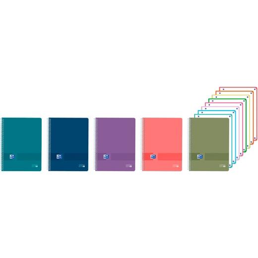 BLOC OXFORD SCHOOL EU.BOOK 8 LIVE&GO micro.tapa PP A4+ 160h HORIZONTAL 90g SURTIDO VIVOS (5 col.)