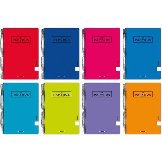 BLOC PAPYRUS tapa NORMAL Fº 80h PAUTA 2.5 90g COL.SURT.