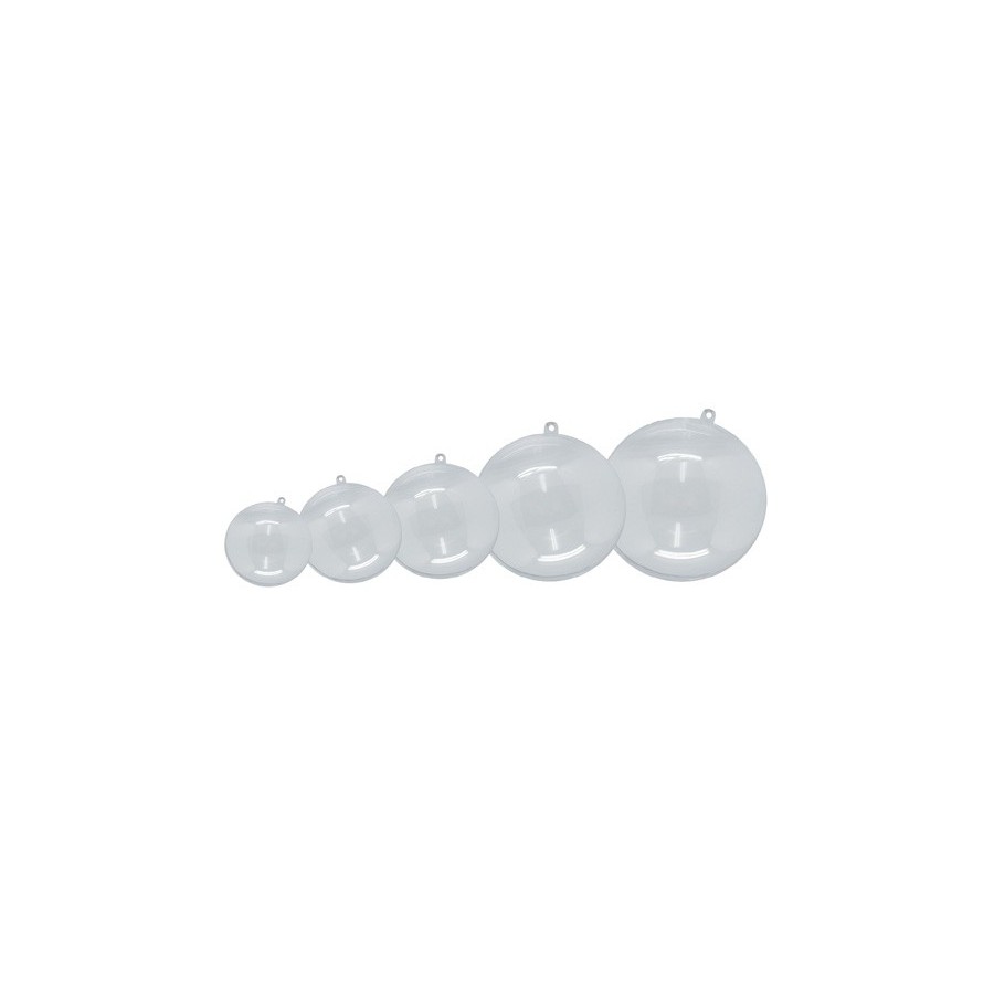 BOLA DE PLASTICO CRISTAL NIEFENVER 6 CM PACK de 5 UNIDADES (para decorar por dentro y por fuera)
