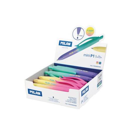 BOLIGRAFO MILAN RETRACTIL P1 TOUCH MINI SUNSET SURTIDO EXPOSITOR DE 24