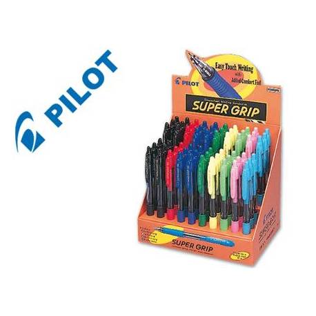 BOLIGRAFO RT. PILOT SUPERGRIP EXPOSITOR de 60