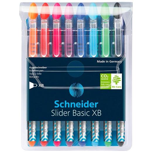BOLIGRAFO SCHNEIDER SLIDER BASIC XB ESTUCHE DE 8 SURTIDOS