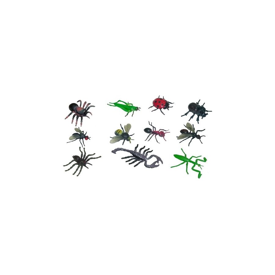 BOTE CON ASA 12 FIGURAS INSECTOS.