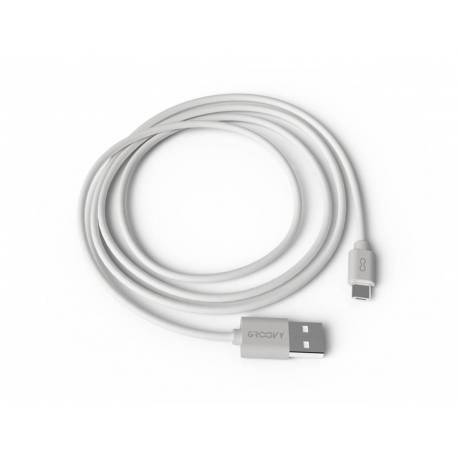 CABLE GROOVY USB - MICRO ALTO RENDIMIENTO 1,5A BLANCO 1 m.