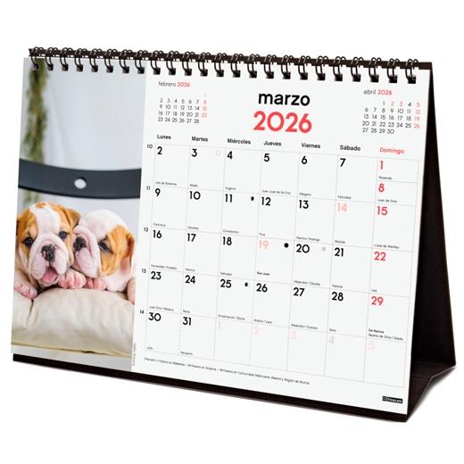 CALENDARIO (2026) FINOCAM SOBREMESA IMAGENES MENSUAL PARA ESCRIBIR S 210x150 CACHORROS