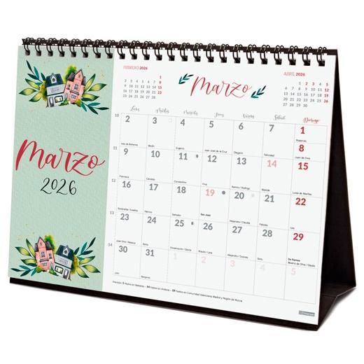 CALENDARIO (2026) FINOCAM SOBREMESA IMAGENES MENSUAL PARA ESCRIBIR S 210x150 FLOWER JOURNAL
