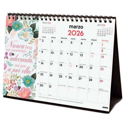 CALENDARIO (2026) FINOCAM SOBREMESA IMAGENES MENSUAL PARA ESCRIBIR S 210x150 FRASES MOTIVADORAS