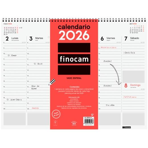 CALENDARIO (2026) FINOCAM VADE ESPIRAL S/V 420x310
